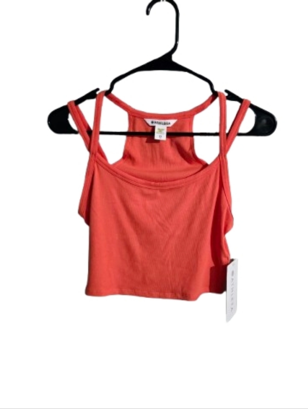 NWT Athleta Signature Rib Wide Binding Tank Cropped - Picture 3 of 6